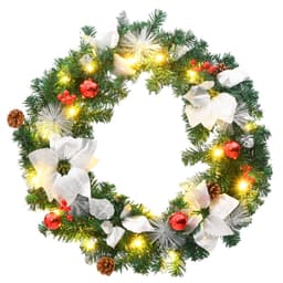   Christmas wreath with LED lights 60 cm PVC   2