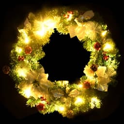   Christmas wreath with LED lights 60 cm PVC   4
