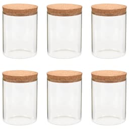   storage jars with cork lids, 6 pieces, 650 ml 1