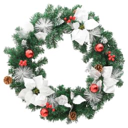   Christmas wreath with LED lights 60 cm PVC   6