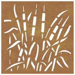   Garden Wall Decoration 55x55 cm Corten Steel Grass Design 3