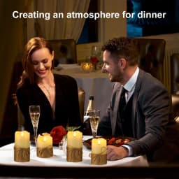 3pcs LED candles flameless candle lights, real wax pillar candle, 10 keys remote control with timer for Home Decoration 5