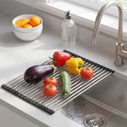 Stainless Steel Draining Rack, 43 X 35 Cm Black Dish Draining Tray With 18 Tubes—Hand Tools 5