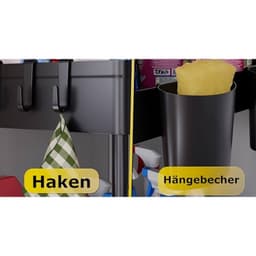 Kitchen Organizer: 2-Tier Under-Sink Shelf With Hooks And Cups, Spice Rack, Sink Cabinet Organizer, Kitchen Shelf, Cabinet Organizer For Bathroom And Kitchen, Black 4