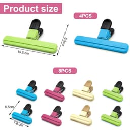 The Bags Are Available In Two Sizes And Four Colors. They Can Be Used For Storage, Sealing Bags, As Freezer Bag Clips, And For Airtight Sealing. 3