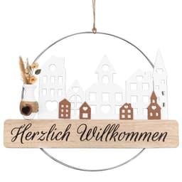 Dried Flower Wreath - “Welcome” Door Wreath Dried Flower Window Decoration Hanging Decoration Person