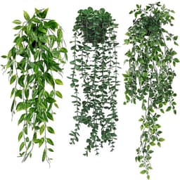 3-Pack Of Artificial Hanging Plants – Artificial Plants, Hanging Artificial Plants, Decorative Hanging Plant, Green Plant, Plastic Plants, Decoration 2