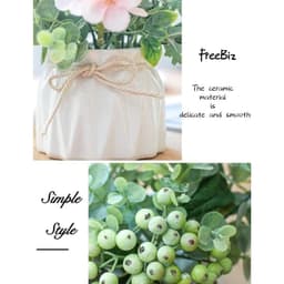 Props, Desk Flower Vase For Home, Office, Decoration, White 2