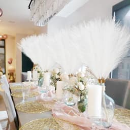 50 Pieces Of White Artificial Pampas Grass (55 Cm) For Modern Decor And Versatile—perfect For Vases, Wreaths, Or As Wall Decor. Creates An Airy Atmosphere In Your Home, Café, Or Office 2