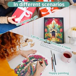 3-piece Coloring Book Set Featuring Three Different Themes: Garden Flowers, A Castle, And Flowers In A Vase. DIY Coloring Books, Gift Set. 3