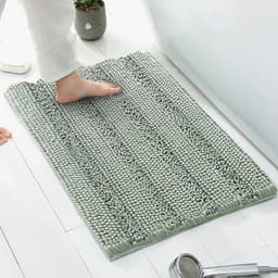 2-piece Set Of Sage Green Bath Mats, Machine-washable Bathroom Mat Set (81 X 51 Cm + 61 X 43 Cm) 2