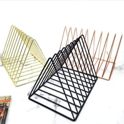 9-compartment Magazine Holder, Book And Tray Holder, Multifunctional Triangular Desk Organizer For Storing Books, As A Storage Tray For The Home Office, Black, 2-pack 2
