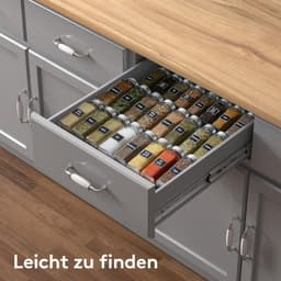 2-Piece Black Plastic Spice Drawer Organizer, Expandable Adjustable Shelves, Space-Saving Countertop & Drawer Storage For Kitchen Utensils, Bathroom, Office 4