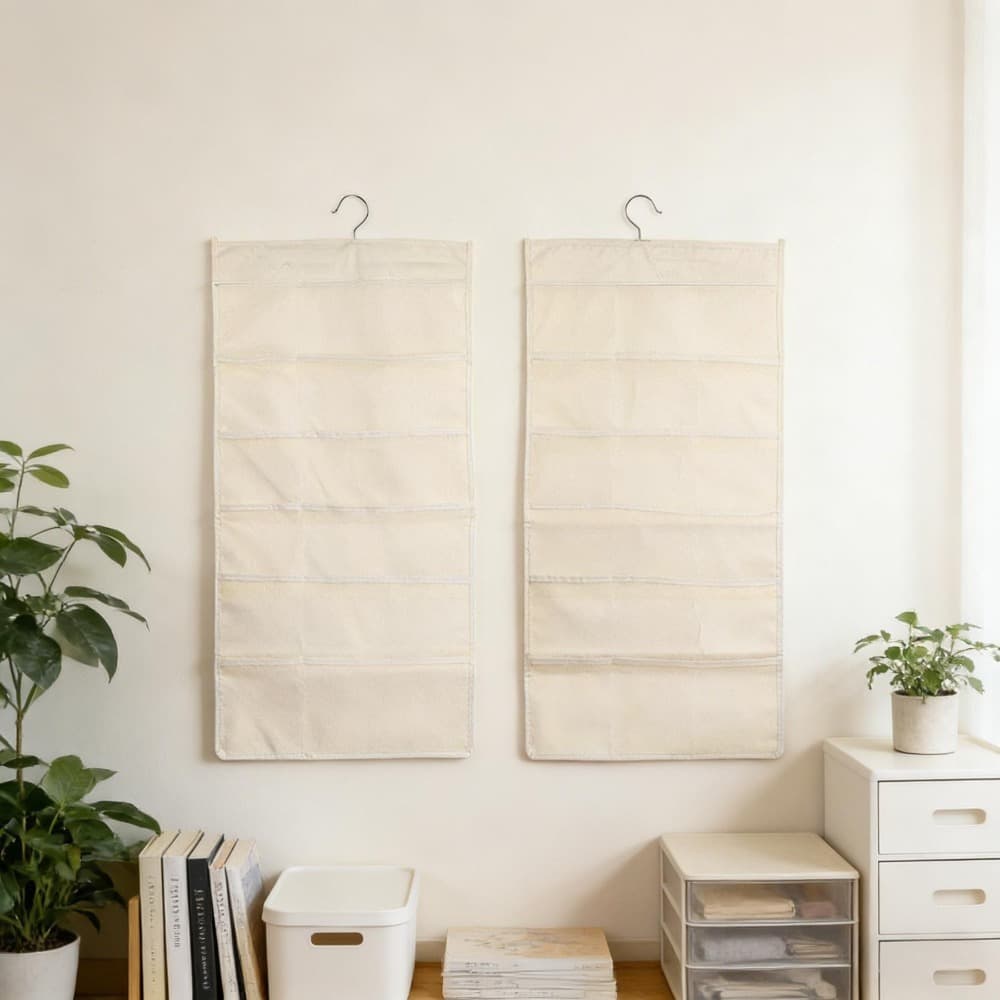 Double-Sided Hanging Closet Organizer – 40 Storage Pockets Made Of Mesh And Non-woven Fabric For Bra