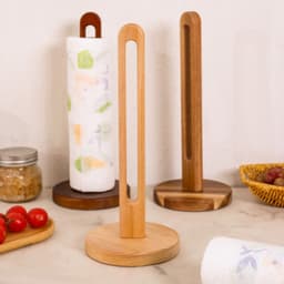 Kitchen Roll Holder, Freestanding Wooden Kitchen Roll Holder For Standard And Large Rolls, Wooden Freestanding Paper Roll Holder For The Kitchen And Dining Table, Home Decor, Countertop 4