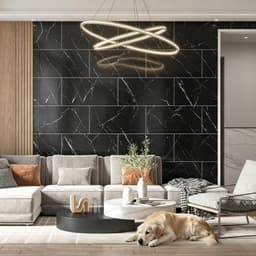 Pack Of 10 Black Tile Stickers, 30 X 60 Cm, Marble Look, Black, Self-adhesive, Modern, Glossy Finish, Suitable For The Kitchen, Bathroom, And Wall Decor 4