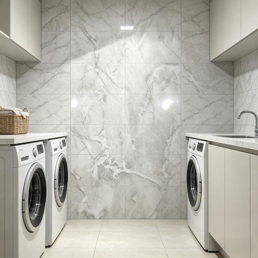 Set Of 10 Marble-Look Wall Stickers – Stylish Self-Adhesive Tile Decor, 30x60 Cm, Gray Design For A Cozy Atmosphere In The Living Room And Bathroom