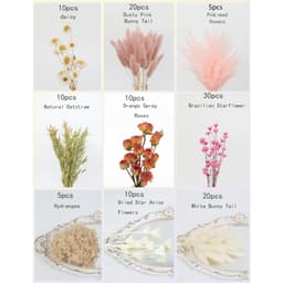 120-Piece Pink Mini Dried Flowers DIY Kit With 9 Varieties For Wreaths, Vases, And Decorative Projects 2