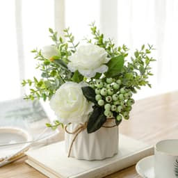 Artificial Flower Arrangement With Vase – Long-Lasting Table Decoration That Requires No Maintenance 3