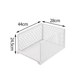 White Wardrobe Drawer Organizers, Stackable Storage Boxes For Wardrobes, Two Sizes 6
