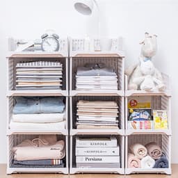 White Wardrobe Drawer Organizers, Stackable Storage Boxes For Wardrobes, Two Sizes 2
